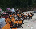 束尋公園椅防腐實(shí)木鋅合金座椅庭院小區長(cháng)凳子戶(hù)外長(cháng)椅室外休閑靠背椅 無(wú)靠背防腐木1.5m 可升鑄鐵腳 曬單實(shí)拍圖