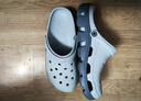 【crocs制造商】男女防滑版洞洞鞋 厚底時(shí)尚涼拖鞋 沙灘鞋 花園鞋 鉛白灰 43 曬單實(shí)拍圖