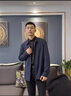 皮爾卡丹行政夾克男高端商務(wù)休閑行政翻領(lǐng)中年男士外套秋冬厚款百搭男裝 藏青色 XL 曬單實拍圖