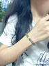 中國黃金CHINA GOLD四葉草綠幽靈手串女士轉(zhuǎn)運珠金手鏈七夕情人節(jié)禮物送女友老婆生日 京速達(dá)-四葉草轉(zhuǎn)運珠綠幽靈手串 曬單實拍圖