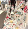 莫代爾卡通蠟筆小新睡衣女新款純棉夏季短袖短褲可愛學生家居服套裝外穿 5703鱷魚小新 2XL 碼【170-175M/140-160斤】 曬單實拍圖