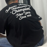 Champion【王俊凱同款】冠軍短袖男2025夏季新款美式t恤女純棉潮復古 藏青色 XL 曬單實(shí)拍圖