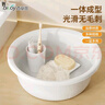 百草園洗臉盆小號(hào)32cm塑料盆洗腳盆水盆洗衣內(nèi)褲盆洗菜加厚透明宿舍兒童 曬單實(shí)拍圖