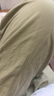 森馬（Semir）休閑褲女肌理長褲慵懶松弛感25新款夏季松緊腰闊腿褲簡約風山本褲 黃綠色調00334 第二批 僅面料差異 S 曬單實拍圖