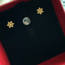周六福5G工藝黃金耳釘女浪漫仙雪足金耳飾計(jì)價(jià)A0912072 約1.03g 一對(duì)  曬單實(shí)拍圖