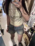 燦圖 高腰復(fù)古牛仔短褲女夏季新款美式辣妹熱褲顯瘦修身ins風(fēng)休閑褲子 藍(lán)色 M 曬單實(shí)拍圖