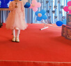蘿卜唄唄（LUOBOBEIBEI）女童連衣裙春季長袖公主裙小女孩生日洋氣裙子晚禮服 粉色 130 曬單實拍圖