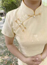 AEMAPE高端新中式旗袍連衣裙女裝2025新款夏季改良高級(jí)感小個(gè)子棉麻裙子 綠色 L 105-120斤 曬單實(shí)拍圖