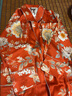 Solo seta桑蠶絲家居服絲綢睡袍女中長(cháng)款婚禮晨袍印花國風(fēng)可外穿禮盒裝 衣香花濃睡袍 M 曬單實(shí)拍圖
