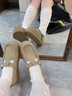 natursun瑪麗珍袋鼠鞋2025夏季新款T字帶一腳蹬休閑鞋厚底樂(lè)福鞋 卡其色 38 (240cm) 曬單實(shí)拍圖
