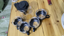【京東物流】茶壺套裝整套茶具大容量玻璃茶杯帶濾網(wǎng)耐高溫泡茶具 1000ML一壺+四杯套裝 曬單實拍圖