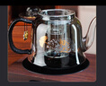 全度煮茶壺套裝煮茶器2025新款自動上水煮茶爐玻璃燒水壺蒸煮一體茶壺 銀杏葉款+JZ自動上水+6杯+架+盤 曬單實拍圖
