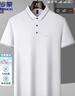 羅蒙（ROMON）5A抗菌含桑蠶絲短袖t恤男polo領(lǐng)中青年夏季涼感T恤衫 曬單實(shí)拍圖