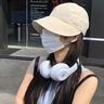 貓人帽子女大帽檐趙露思同款棒球帽女大頭圍太陽(yáng)鴨舌帽遮陽(yáng)防曬帽子 米白色 均碼56-60 曬單實(shí)拍圖