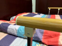 OQD德國(guó)老人專(zhuān)用床圍欄護(hù)欄床邊扶手欄桿嬰兒防掉擋板起床起身輔助器 三擋木紋色丨加厚不銹鋼丨長(zhǎng)69cm 5厘米底座（適合床墊厚度大于15cm） 曬單實(shí)拍圖