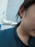 老鳳祥S925銀藍翡翠耳釘女生款小眾設(shè)計高級感禮物耳飾 藍翡翠耳釘【品牌禮盒】 曬單實拍圖