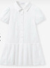 英氏（YEEHOO）女童裙子兒童衣服夏季時尚甜美休閑風(fēng)連衣裙夏裝新款透氣中大童裝 淡雅白茶白色 140 曬單實拍圖