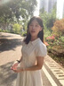棉致學(xué)院風(fēng)polo領(lǐng)白色泡泡袖連衣裙女夏季2025新款收腰初戀裙長(zhǎng)裙子 8286白色【高品質(zhì)46.5】 L 110-125斤 曬單實(shí)拍圖