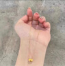DAISY DREAM925銀相思豆項鏈女款2025新款金豆豆冷淡風鎖骨鏈小眾頸鏈送女友 【925銀】金色相思豆項鏈 曬單實拍圖