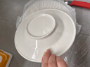 高顏值8.75純雅浮光草帽盤高級意面盤甜品盤蓋澆飯盤湯盤 8.5英寸太陽花湯盤2個 曬單實拍圖