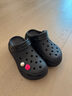 卡駱馳crocs檀健次同款經(jīng)典泡芙洞洞鞋百舒適男沙灘鞋女鞋休閑鞋|207521 黑色-001(含智必星) 36 (220mm) 37 曬單實拍圖
