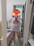 梵迪拉（F.DYRAA）泳衣女款溫泉遮肚顯瘦保守學(xué)生游泳衣保守泳裝五件套12004紫色XL 曬單實(shí)拍圖