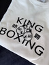 勁霸男裝（K-Boxing）【情侶款】秋冬時(shí)尚潮流廓形拳擊印花男女款T恤CTCN3726 米白（King款） L 曬單實(shí)拍圖