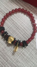 周六福（ZLF）  黃金手鏈女款暴富福袋足金轉(zhuǎn)運(yùn)珠紅瑪瑙手串 定價(jià) 小福袋-1.57g 曬單實(shí)拍圖