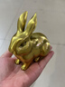 聚緣閣黃銅兔子擺件玉兔呈祥家居飾品十二生肖兔吉祥物玄關(guān)客廳擺設(shè) 小號(hào)財(cái)兔 曬單實(shí)拍圖