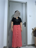 愛(ài)特愛(ài)（EITIE）溫柔V領(lǐng)釘珠黑色修身針織衫短袖顯瘦優(yōu)雅百搭夏新款7001701 黑色20 M 160 曬單實(shí)拍圖