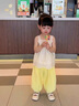 G.DUCKKIDS小黃鴨女童褲子夏季薄款2025新款兒童冰絲防蚊褲女寶寶寬松燈籠褲 黃色 110 建議4~5歲【100-110cm】cm 曬單實(shí)拍圖
