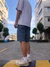 JASONWOOD官方正品高端品牌牛仔短褲男夏季薄款2025新款潮流休閑寬松五分褲 高檔淺藍(lán)色【現(xiàn)貨速達(dá)】 2XL 曬單實(shí)拍圖