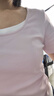 森馬（Semir）短袖t恤女短款假兩件百搭上衣25夏裝顯瘦U領(lǐng)套頭衫109325100015 曬單實拍圖