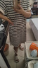古今（GUJIN）春夏新品純棉睡裙女家居服帶胸墊可外穿休閑大碼千鳥格睡衣XL 曬單實拍圖