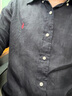 Polo Ralph Lauren 拉夫勞倫【七夕禮物】男裝 經(jīng)典款經(jīng)典版型亞麻襯衫RL19694 001-黑色 M 曬單實(shí)拍圖