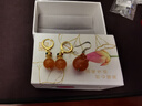 老銀匠s925銀耳環(huán)女士紅瑪瑙葫蘆民族風(fēng)新中式紅色銀耳飾國風(fēng)銀耳圈女 925銀 一對裝 含證書 曬單實(shí)拍圖