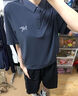 始祖鳥（ARC'TERYX）CORMACPoloShirtSsMen's純色logo吸濕透氣抗菌休閑短袖Polo衫男款 黑色藍寶石石楠花/Black Sapphir XL 曬單實拍圖