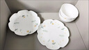 鳴譽(yù)浮雕雛菊好看家用釉下彩餐具盤(pán)子陶瓷吐骨碟新款吃飯碗家用一整套 啞光小雛菊味碟 3.5寸 曬單實(shí)拍圖