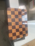 棋盤格實木菜板家用橡膠木烏檀木粘板案板面板抗菌防霉 38*26*2.5cm(9101)長方形 曬單實拍圖