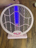 彩虹電蚊拍滅蚊拍USB充電式家用強力物理滅蚊神器蒼蠅拍室內紫光誘蚊 【旗艦IP款-紫光誘蚊】蜜桃粉 曬單實(shí)拍圖