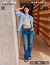 Calvin KleinJeans【涼感】25春夏新款女士美式復古ck寬松微喇牛仔褲47AB724 曬單實拍圖