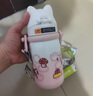 babycare西高地保溫杯學(xué)飲兒童寶寶學(xué)生上學(xué)水壺吸管直飲杯外出6月+-大粉 曬單實(shí)拍圖