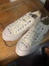 吳建豪余文樂(lè )同款增高帆布鞋夏季硫化腰果花厚底松糕乞丐鞋女半拖 白色 40 曬單實(shí)拍圖