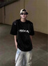 gxmy解構(gòu)拼接亮面墊肩短袖t恤男夏季美式穿搭高街重磅半袖衣服男裝潮 黑色-【質(zhì)量高于同行】 XL 曬單實(shí)拍圖
