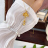 六桂福珠寶 LIU GUI FU JEWELRY黃金吊墜女足金輕奢小眾蓮花兩世歡純金項(xiàng)鏈生日禮物送女友媽媽款 多退少補(bǔ)（克重補(bǔ)差請(qǐng)聯(lián)系客服） 曬單實(shí)拍圖