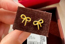 周大生復(fù)購補(bǔ)貼黃金耳飾女足金蝴蝶結(jié)計價耳釘送女友生日禮物1.17g 曬單實(shí)拍圖
