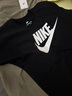 耐克(NIKE)春夏女短袖T恤 純棉 運(yùn)動(dòng)休閑 時(shí)尚簡(jiǎn)約 DX7907-010 黑色L 曬單實(shí)拍圖