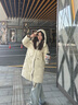 鴨鴨羽絨服女中長(zhǎng)款2025年冬季新款時(shí)尚休閑加厚連帽韓版撞色百搭外套 粉色 M (建議100-120斤) 曬單實(shí)拍圖