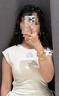 UR七夕2025夏季新款女裝休閑印花抽繩超短款修身T恤UYL450087 本白 (偏短) S 曬單實(shí)拍圖