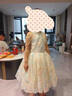 G.DUCKKIDS童裝高端公主裙女童連衣裙夏季新款禮服裙兒童夏裝鋼琴演奏紗裙女 香檳色【三條珠鏈】 110 建議100-110cm4-5歲cm 曬單實拍圖